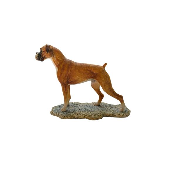 Border Fine Arts Fawn Boxer Dog Figurine Handmade Scotland Shown Standing - Picture 1 of 10